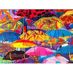 لغز الباليه المسحور تحت الماء من Cross & Glory - أحجية تحفة فنية حديثة - 1000 قطعة، رسم توضيحي حيوي تحت البحر، صديق للبيئة in Kuwait