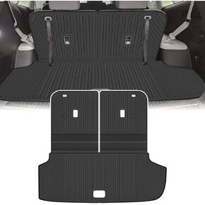 Cargo Liners Backrest Mat for Hyundai Santa Fe 6/7 Seats Accessories 2024 (Only Gas Model) with Hook&Loop Rear Trunk Mat Rear Seat Back Cover Protector All Weather Anti-Slip Split Dog Liner in Saudi Arabia