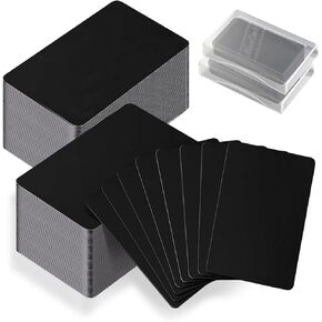 100 PCS Aluminum Business Card Blanks 0.45 mm Thickness Black Metal Business Cards for Laser Engraving House Office Multipurpose Custom DIY, 3.4 x 2.1 Inch in Kuwait