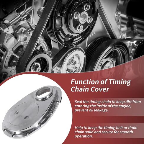 Timing Chain Cover for Chevy SBC Small Block 265 283 305 327 350 383 Engines Polished Aluminum Timing Chain Cover Kit with Gaskets and Bolts in Saudi Arabia