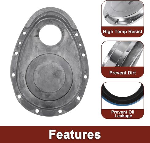 Timing Chain Cover for Chevy SBC Small Block 265 283 305 327 350 383 Engines Polished Aluminum Timing Chain Cover Kit with Gaskets and Bolts in Saudi Arabia