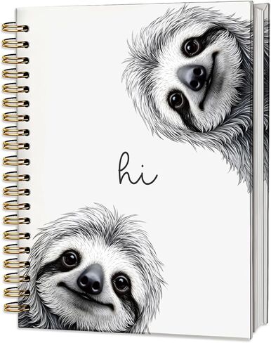 Sloth Notebook Journal,Sloth Gifts for Girls,Cute Animal Notebook Journal for School Women Teen Girls Kids,Hardcover Spiral Notebooks for Work Notes Journaling,5.5x8.3 Inch in Saudi Arabia