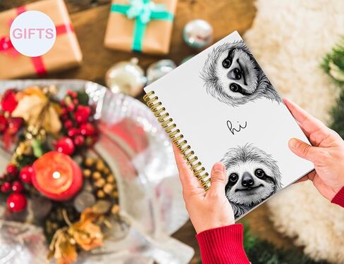 Sloth Notebook Journal,Sloth Gifts for Girls,Cute Animal Notebook Journal for School Women Teen Girls Kids,Hardcover Spiral Notebooks for Work Notes Journaling,5.5x8.3 Inch in Saudi Arabia