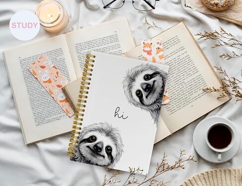 Sloth Notebook Journal,Sloth Gifts for Girls,Cute Animal Notebook Journal for School Women Teen Girls Kids,Hardcover Spiral Notebooks for Work Notes Journaling,5.5x8.3 Inch in Saudi Arabia