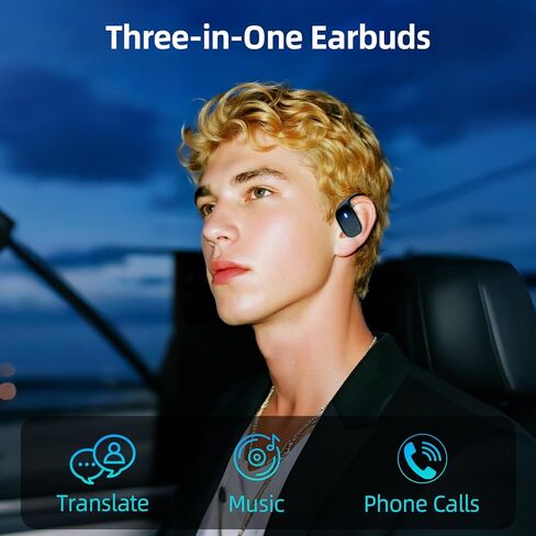 سماعات أذن للترجمة من Ai في الوقت الحقيقي، سماعات أذن للترجمة 3 في 1 مع 144 لغة/4 أوضاع للترجمة، سماعات رأس للمترجم، 48 ساعة من Audiofonos Traductores Inglés Español لتعلم السفر in Kuwait