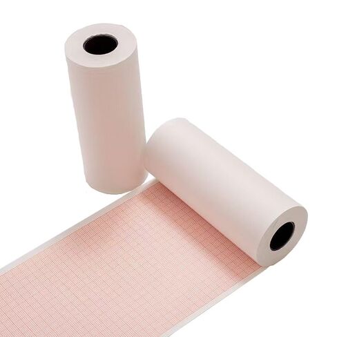 Fuyatina 4 Rolls Thermal Paper Only Fits for LIFEPAK 15 and LIFEPAK 35 Printer, Each Roll Size 100 mm x 20 meters, Red Grid in One Side, The Other Side Blank, Premium Thermal EKG Paper in Saudi Arabia