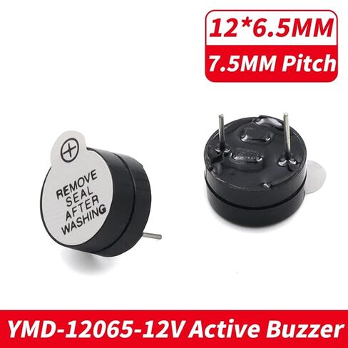 10pcs/lot 3V 5V 12V Active Buzzer 12065 Magnetic Long Continous Beep Tone 12 * 6.5mm YMD12065(10pcs YMD-12065-3V) in Saudi Arabia