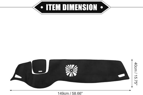 Car Dashboard Cover Mat Compatible for BMW 7 Series 2016-2020 without HUD, Protective Flannels Black Center Console Interior Trim Dash Board Mat in Saudi Arabia