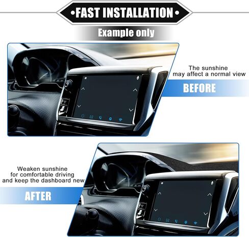 Car Dashboard Cover Mat Compatible for BMW 7 Series 2016-2020 without HUD, Protective Flannels Black Center Console Interior Trim Dash Board Mat in Saudi Arabia