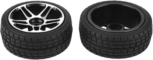 VGEBY 2pcs 1/10 RC Truck Rubber Tire Wheel Tyre for Racing On Road Car (Black) in Saudi Arabia