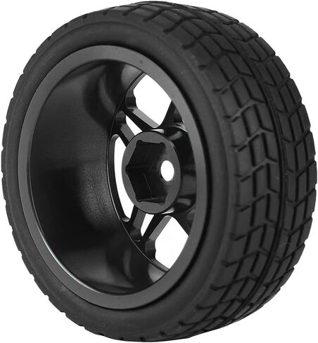 VGEBY 2pcs 1/10 RC Truck Rubber Tire Wheel Tyre for Racing On Road Car (Black) in Saudi Arabia