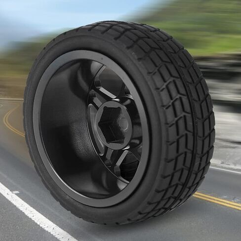 VGEBY 2pcs 1/10 RC Truck Rubber Tire Wheel Tyre for Racing On Road Car (Black) in Saudi Arabia