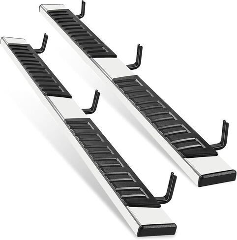 PZ 6.5" Running Boards Compatible with 2005-2025 Nissan Frontier Crew Cab (4 Full Size Doors), Mirror Stainless Steel Side Step Rails Nerf Bars in Saudi Arabia