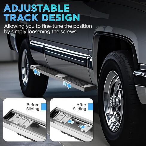 PZ 6.5" Running Boards Compatible with 2005-2025 Nissan Frontier Crew Cab (4 Full Size Doors), Mirror Stainless Steel Side Step Rails Nerf Bars in Saudi Arabia