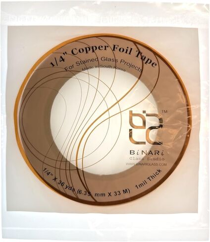Binari Glass Studio 1/4 inch Black Backed Copper foil (Black Backed) in Saudi Arabia