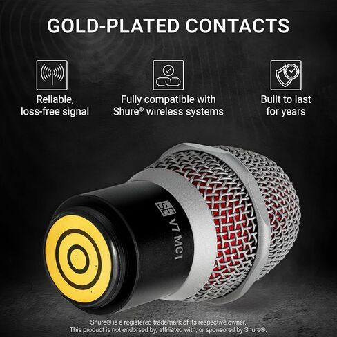 sE Electronics V7-MC2-X-BLK V7 X كبسولة ميكروفون لنظام سنهايزر اللاسلكي، أسود in Kuwait