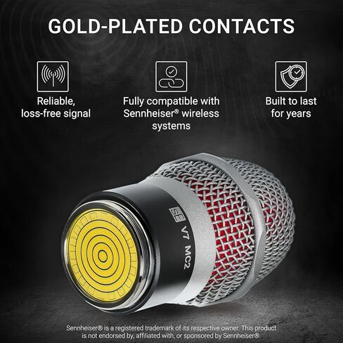 sE Electronics V7-MC2-X-BLK V7 X كبسولة ميكروفون لنظام سنهايزر اللاسلكي، أسود in Kuwait