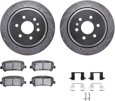 Hart Brakes Rear Brakes and Rotors| Drilled Slotted Brake Rotors| Rear Ceramic Brake Pads and Rotors Kit| Brake Kit| Automotive Replacement Brake Kits in Saudi Arabia