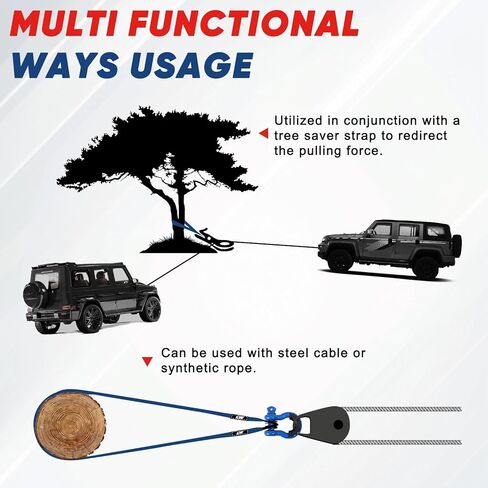 تتضمن مجموعة معدات التعافي للطرق الوعرة ELITEWILL 4x4 حافظة شجرة مقاس 3 × 8 بوصة، وتكبل صناعي ناعم مقاس 1/2 بوصة × 22 بوصة مع أكمام إضافية (قوة كسر تبلغ 56000 رطل) وبكرة كتلة خطف 10 طن in Saudi Arabia