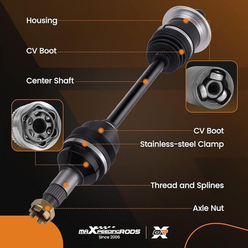 مجموعة عمود المحور CV من maxpeedingrods لـ Arctic Cat 400 450 500 550 650 700 1000 Thunder Cat 2004-2014، الجانب الخلفي الأيسر والأيمن 1502-938، 0502-811 in Saudi Arabia