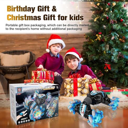 1:12 Gesture Sensing RC Stunt Car, 2-in-1 Hand Controlled Remote Control Twist Cars with Light & Music, 4WD 360° Rotate Transform Drift, Gifts for 6-8-12 Kids Age 6 7 8 9 10 11 12 Yrs Old‌ in Kuwait