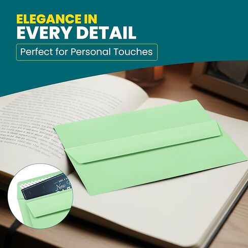 #9 أظرف ملونة - أعمال، دعوة، مستندات، رسالة قانونية، ظرف، لطيفة لملاحظات/ديكورات الهدايا - لون وردي فاتح - مغلفات إرجاع بدون نافذة - 50 حزمة in Saudi Arabia
