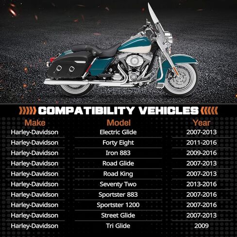 2 قطعة مستشعر الأوكسجين الأمامي والخلفي O2 مناسب لـ Harley-Davidson Dyna Road King Electra Glide Forty Eight Iron 883 07-16 يستبدل 27719-07 27690-08 in Kuwait
