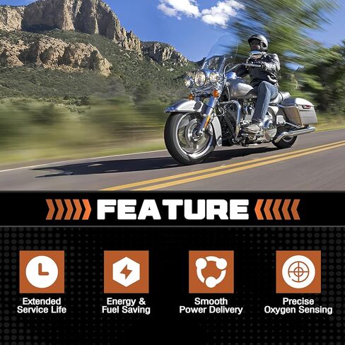 2 قطعة مستشعر الأوكسجين الأمامي والخلفي O2 مناسب لـ Harley-Davidson Dyna Road King Electra Glide Forty Eight Iron 883 07-16 يستبدل 27719-07 27690-08 in Kuwait