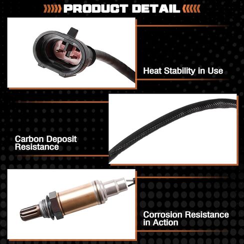 2 قطعة مستشعر الأوكسجين الأمامي والخلفي O2 مناسب لـ Harley-Davidson Dyna Road King Electra Glide Forty Eight Iron 883 07-16 يستبدل 27719-07 27690-08 in Kuwait