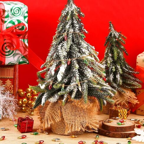 UPINS 300Pcs Mini Christmas Light Beads Charms Tiny Small Bulbs Balls Ornaments for Christmas Tree Hanging with String Xmas Jewelry Making Earring Necklace Bracelet for Party Favor Supplies in Saudi Arabia