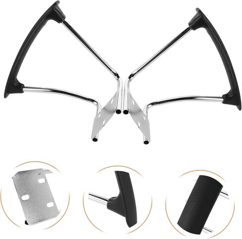 2pcs Office Chair Armrest Replacement Set Ergonomic Stainless Steel Brackets for Gaming and Office Chairs Quick Installation Versatile Fit for Enhanced Stability and Performance in Saudi Arabia