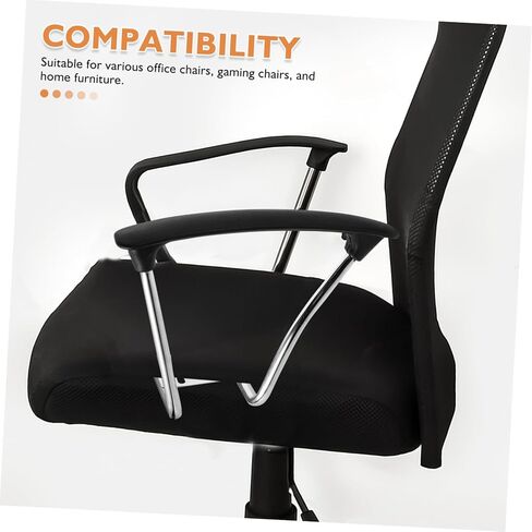 Zerodeko 2pcs Ergonomic Office Chair Armrest Replacement Set Sturdy Stainless Steel Arm Rest for Gaming and Office Chairs Comfortable Support for Home and Use in Saudi Arabia