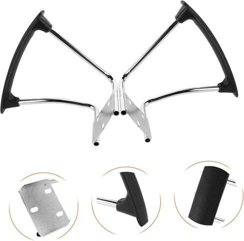 Zerodeko 2pcs Ergonomic Office Chair Armrest Replacement Set Sturdy Stainless Steel Arm Rest for Gaming and Office Chairs Comfortable Support for Home and Use in Saudi Arabia