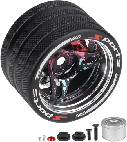 عجلة قيادة يدوية من الألومنيوم من HobbyPark لجهاز التحكم عن بعد Flysky NB4، متوافقة مع عجلات أجهزة إرسال Sanwa MT4، MT5، M12، M17، WFLY X9 RC (النمط A) in Kuwait