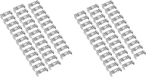 uxcell T8 Clips Bracket Hanger for Integrated Tube Light Fixture, Nickel-Plated Manganese Steel, Pack of 35 in Kuwait