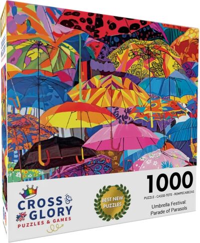 لغز الباليه المسحور تحت الماء من Cross & Glory - أحجية تحفة فنية حديثة - 1000 قطعة، رسم توضيحي حيوي تحت البحر، صديق للبيئة in Kuwait