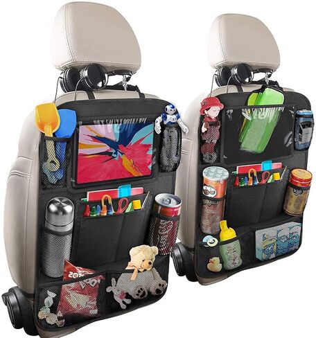 Car Organizer Back Seat - with 9 Storage Pockets & 10″ Tablet Holder Keep Cars Vehicles Organized & Tidy in Saudi Arabia
