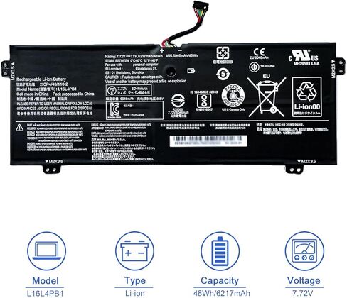 بطارية كمبيوتر محمول L16C4PB1 L16L4PB1 L16M4PB1 لجهاز Lenovo Yoga 720-13IKB 81C3 80X6، Yoga 730-13IKB 81C3، Yoga 730-13IWL 81JR سلسلة 13 بوصة 5B10M52738 5B10M52739 5B10M52740 5B10 Q38237 5B10Q38238 7.68 فولت in Kuwait