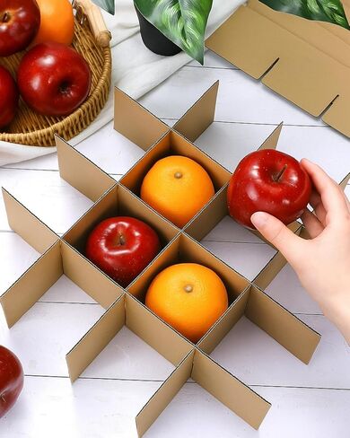 10 Set Glass Packing Cardboard Dividers for 13 x 13 x 4 Inch Boxes, Glass Dividers for Moving Box, Sturdy Cardboard Divider for Ornaments Fruit Separation Glassware Packing (Box Not Included) in Kuwait