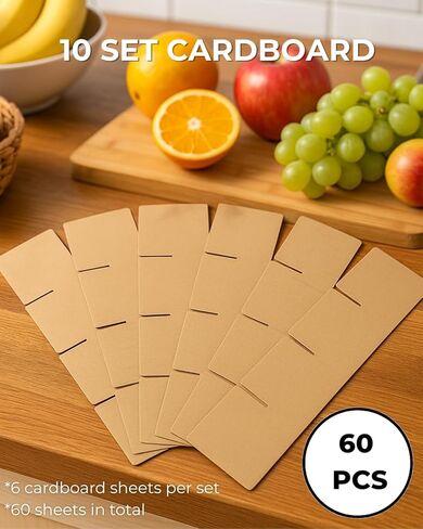 10 Set Glass Packing Cardboard Dividers for 13 x 13 x 4 Inch Boxes, Glass Dividers for Moving Box, Sturdy Cardboard Divider for Ornaments Fruit Separation Glassware Packing (Box Not Included) in Kuwait