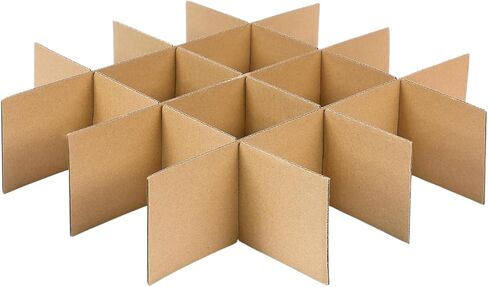 10 Set Glass Packing Cardboard Dividers for 13 x 13 x 4 Inch Boxes, Glass Dividers for Moving Box, Sturdy Cardboard Divider for Ornaments Fruit Separation Glassware Packing (Box Not Included) in Kuwait
