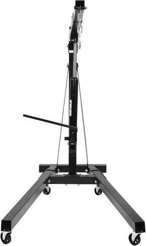 1 Ton Folding Hydraulic Engine Hoist, Engine Hoist with Wheels, Heavy Duty Steel Hydraulic 2204.6lbs Shop Crane for Workshops, Warehouses, Wharves and Construction Industry (Black, 1 Ton) in Saudi Arabia