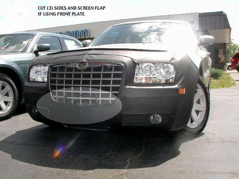 غطاء أمامي من قطعتين من Lebra أسود - حمالة صدر قناع السيارة - يناسب - Chrysler 300 باستثناء طراز C وS 2005 من خلال 2010، لن يناسب موديلات 2008 من خلال 2010 المحدودة. in Saudi Arabia