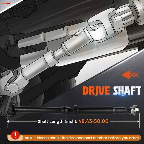 مجموعة عمود الدفع الخلفي لعمود الدفع الخلفي لسيارة جيب جراند شيروكي V8 5.7L 2011 (لاريدو/محدود/محدود بريميوم/أوفرلاند) رمز مبيعات AWD الرياضي DR1 لـ 976-971 976971 in Kuwait