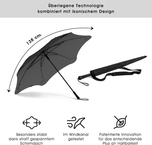 مظلة بلانت إكسيك - مظلة مقاومة للرياح مقاس 54 بوصة، مظلة كبيرة للرياح والمطر، تصميم متين للسفر والجولف والرياضة، شديدة التحمل، حماية من الأشعة فوق البنفسجية - كحلي in Kuwait