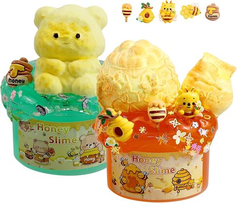 2 Pack Slimes, Slime for Kids Honey & Panda kit, Butter Cloud Slime kit for Girls Ages 8-12,Toys for Girls and Boys,4-10 Year Old Girl Birthday Christmas Party Favors for Kids Goodie Bag Stuffers in Saudi Arabia