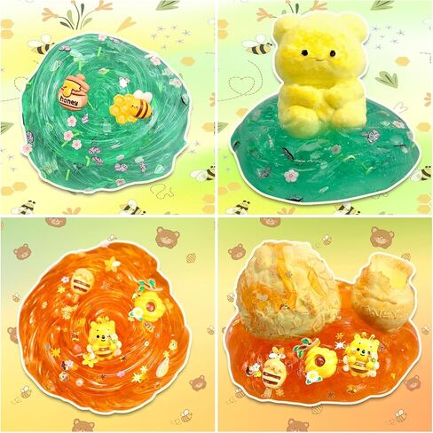 2 Pack Slimes, Slime for Kids Honey & Panda kit, Butter Cloud Slime kit for Girls Ages 8-12,Toys for Girls and Boys,4-10 Year Old Girl Birthday Christmas Party Favors for Kids Goodie Bag Stuffers in Saudi Arabia