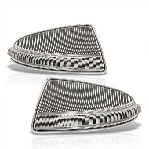 AJP Distributors Clear Sequential LED Side Mirror Lights Turn Signal Lamps Set Compatible/Replacement For C-Class W204 ML-Class W164 C250 C300 C350 C63 ML63 AMG 2008 2009 2010 2011 2012 2013 2014 2015 in Kuwait