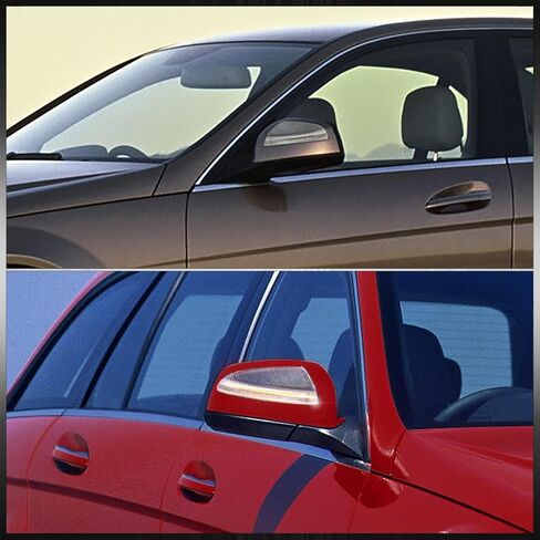 AJP Distributors Clear Sequential LED Side Mirror Lights Turn Signal Lamps Set Compatible/Replacement For C-Class W204 ML-Class W164 C250 C300 C350 C63 ML63 AMG 2008 2009 2010 2011 2012 2013 2014 2015 in Kuwait