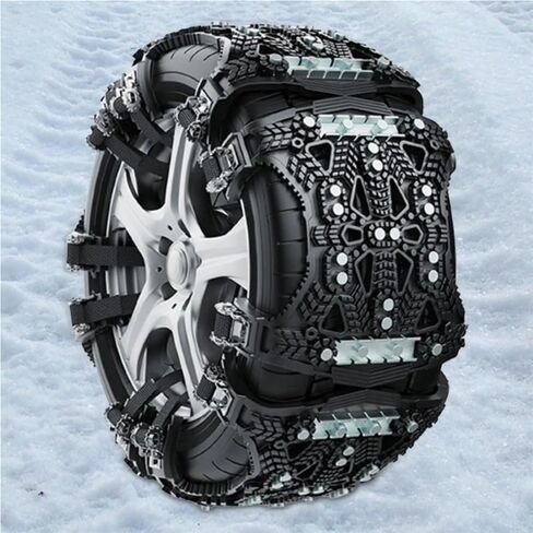 Anti-Slip Snow Chain Fit for Vehicle Car Tires Easily Mount Winter Security Chain Portable Durable Lightweight for SUV Trucks ATV(Yellow) in Saudi Arabia